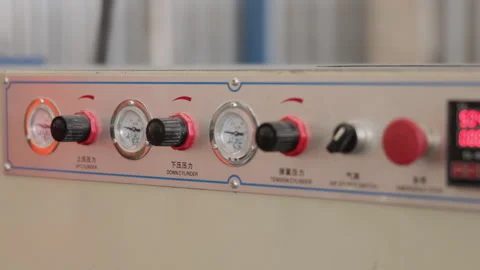 Toggle switches, Operator panels, Equipment monitoring Stock Footage 243214264