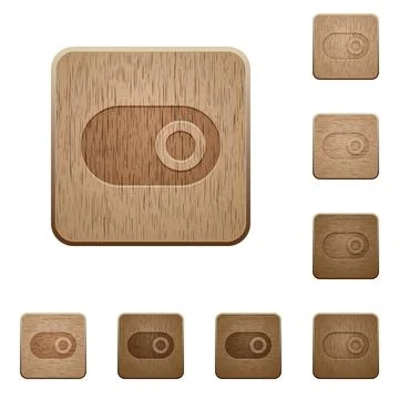 Toggle wooden buttons Illustrazione stock