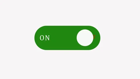 ON OFF toggles switch button animated. slider power button. Stock Footage 298875263