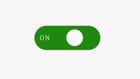 ON OFF toggles switch button animated. slider power button. Stock Footage 298875267
