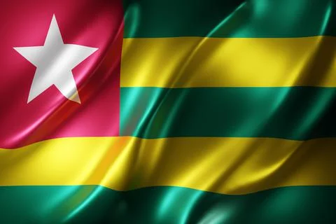 Togo 3d flag Stock Illustration