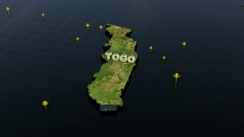 Togo 3D Map With Animation Stock-Footage 311333278