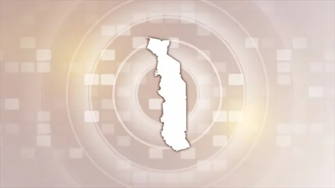 Togo Animated Map Stock Footage 275637506