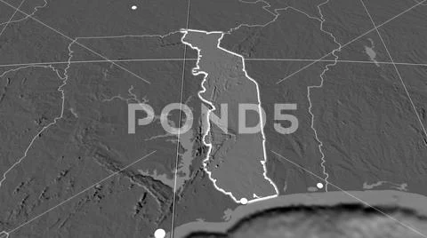 Togo extruded and capital. Bilevel Stock Photos