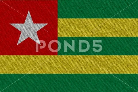 Togo fabric flag Stock Photos