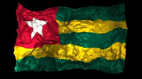 Togo flag Stock Footage 110860736