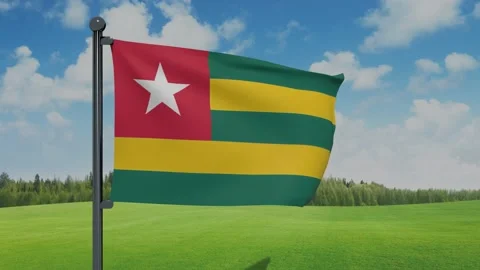 Togo Flag Stock Footage 153256262