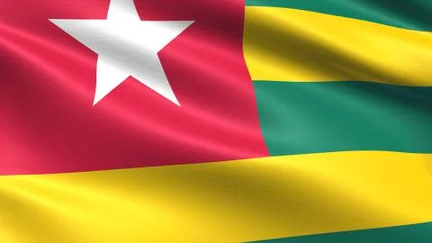 Togo Flag Stockillustratie