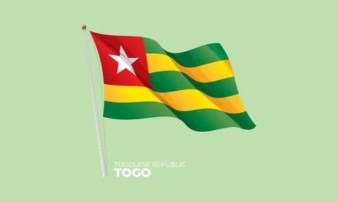 Togo flag Stock Illustration