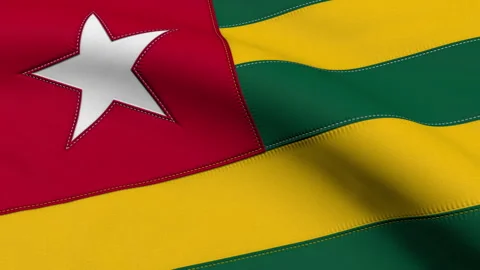 Togo Flag Loop Stock Footage 241172448