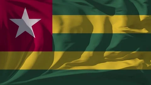 Togo Flag Loop Stock Footage 295742605