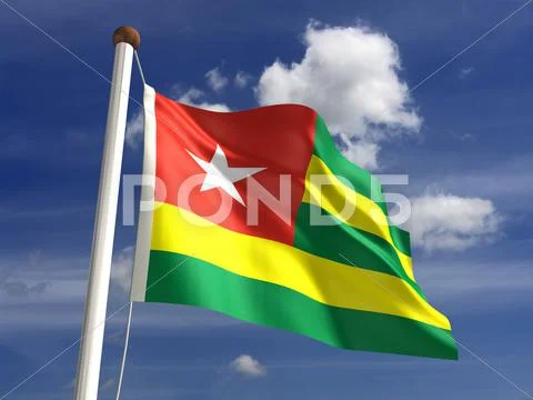 Togo flag Stock Photos
