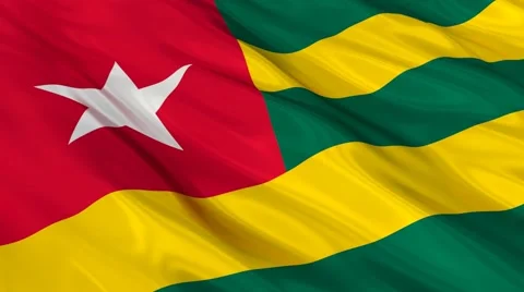 Togo flag Seamless Stock Footage 49089501