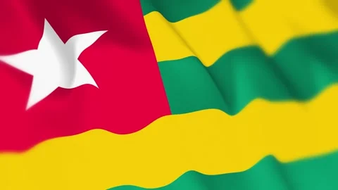 Togo Flag Seamless Loop 4k 60fps Animation Stock Footage 340344186