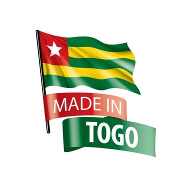 Togo flag, vector illustration on a white background. togo flag, vector il... Stock Photos