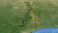 Togo, glide over the map, outlined 4k or 4k+ Resolution