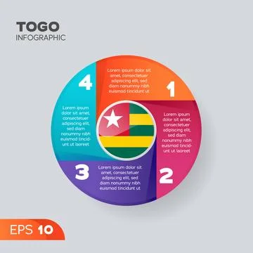 Togo Infographic Element Illustrazione stock