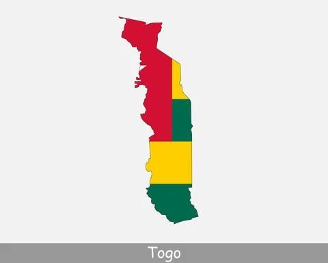 Togo Map Flag 库存插图