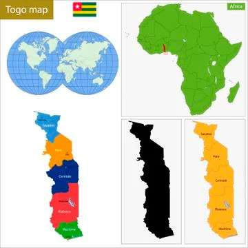 Togo map Stock Illustration