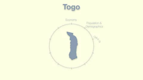 TOGO MAP revealingmotion graphics data elements Stock Footage 339862175