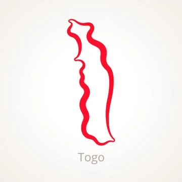 Togo - Outline Map Stock Illustration
