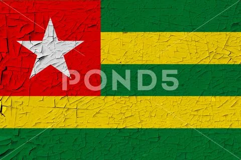 Togo painted flag Stock Photos