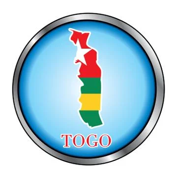 Togo Round Button Stock Illustration