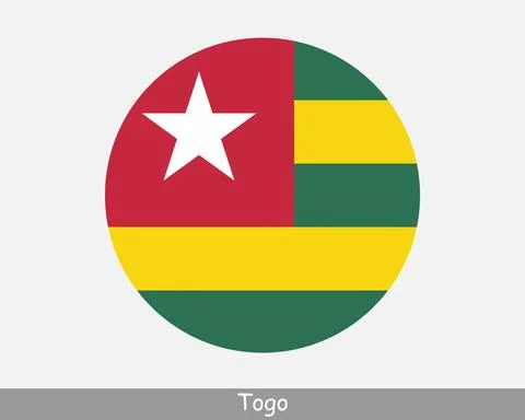 Togo Round Flag Stock Illustration