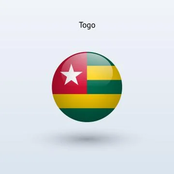 Togo round flag. Vector illustration. Stock Illustration