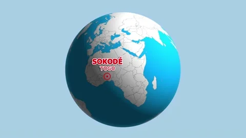 TOGO SOKODE ZOOM IN FROM SPACE Stock Footage 177552889