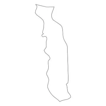 Togo - solid black outline border map of country area. Simple flat vector Stock Illustration