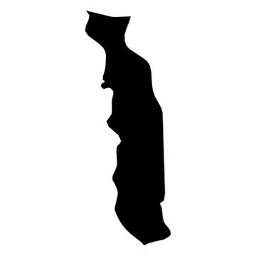 Togo - solid black silhouette map of country area. Simple flat vector Stock Illustration