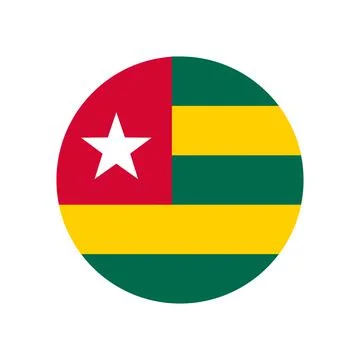 Togo vector flag circle on white background Stock Illustration