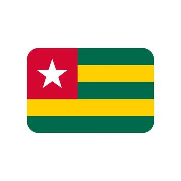 Togo vector flag isolated on white background Stock Illustration