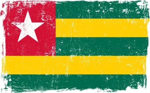 Togo Vector Flag on White Stock Illustration