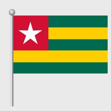 Togo vector template background realistic copy Stock Illustration