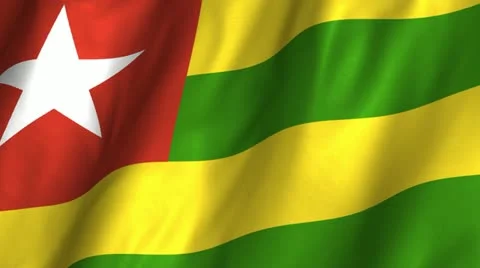 Togo Waving Flag Video stock 12364611