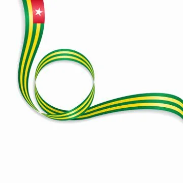 Togo wavy flag background. Vector illustration. Stock Illustration