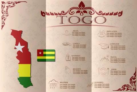 Togo,infographics, statistical data, sights. Vector illustration Stock Illustration