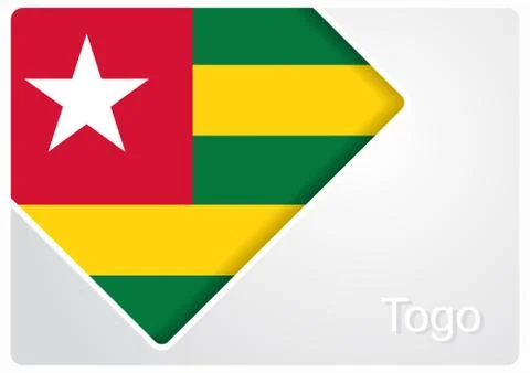 Togolese flag design background. Vector illustration. Stock Illustration