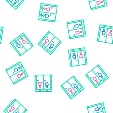 Toilet airport vector seamless pattern Stock Illustration