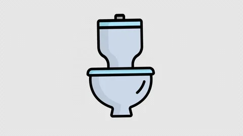 Toilet animated icon Stock Footage 298096375
