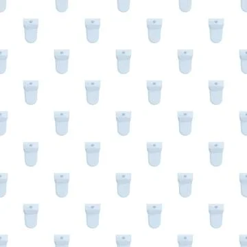 Toilet bowl pattern creating seamless bathroom hygiene background Stock Illustration
