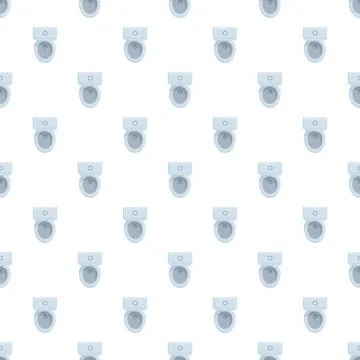 Toilet bowl pattern creating seamless bathroom background Stock Illustration