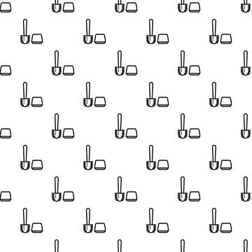 Toilet brush and holder pattern for bathroom hygiene Stock Illustration