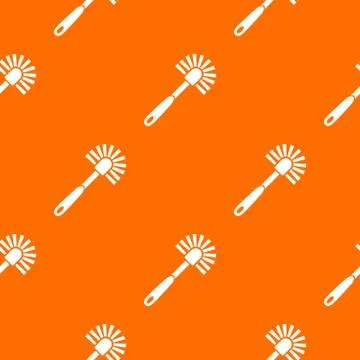 Toilet brush pattern vector orange Stockillustratie