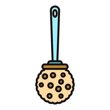Toilet brush vector colored icon on a white background Stock Illustration