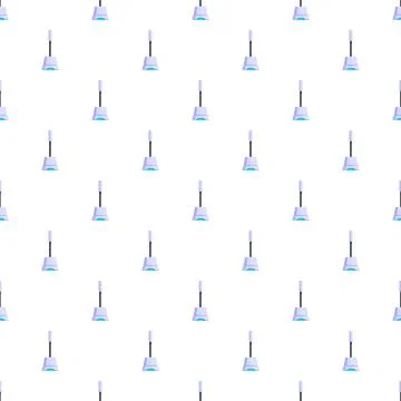 Toilet brushes repeating seamless pattern on white background Stock Illustration