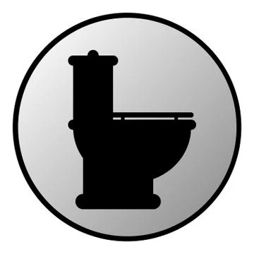 Toilet button Stock Illustration