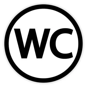 Toilet button on white. Stock Illustration
